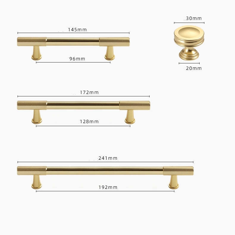 Luxury Stripe Dresser Pull Cupboard Pull High-end Kitchen Cabinet Door Handle -Homdiy
