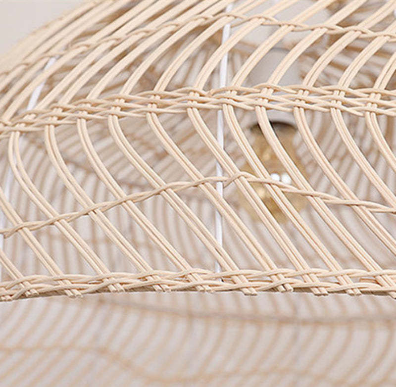 Handmade Rattan Woven Pendant Lamp Shade -Homdiy