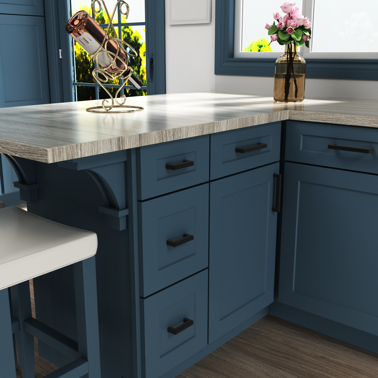 Modern Black Cabinet Pulls Stainless Steel Cabinets Hardware Handles -Homdiy