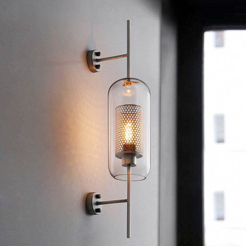 Modern Glass Golden Wall Ball Light Bedside Sconce -Homdiy