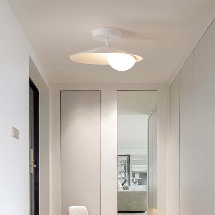 Nordic Geometric Ring Semi Flush Ceiling Lights for Hallway -Homdiy