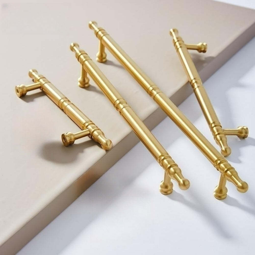 Antique Gold Door Handles Vintage Kitchen Cabinet Pulls -Homdiy