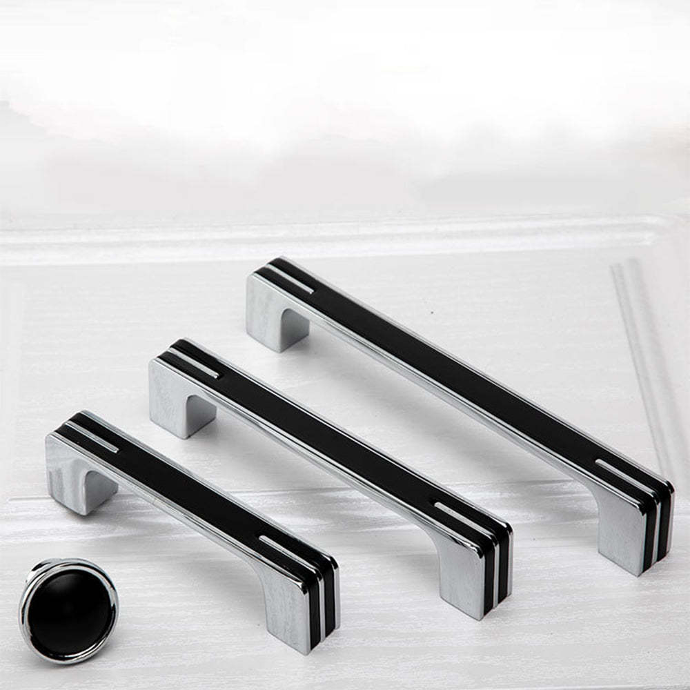 Modern Unique Black Chrome Kitchen Cabinet Handles