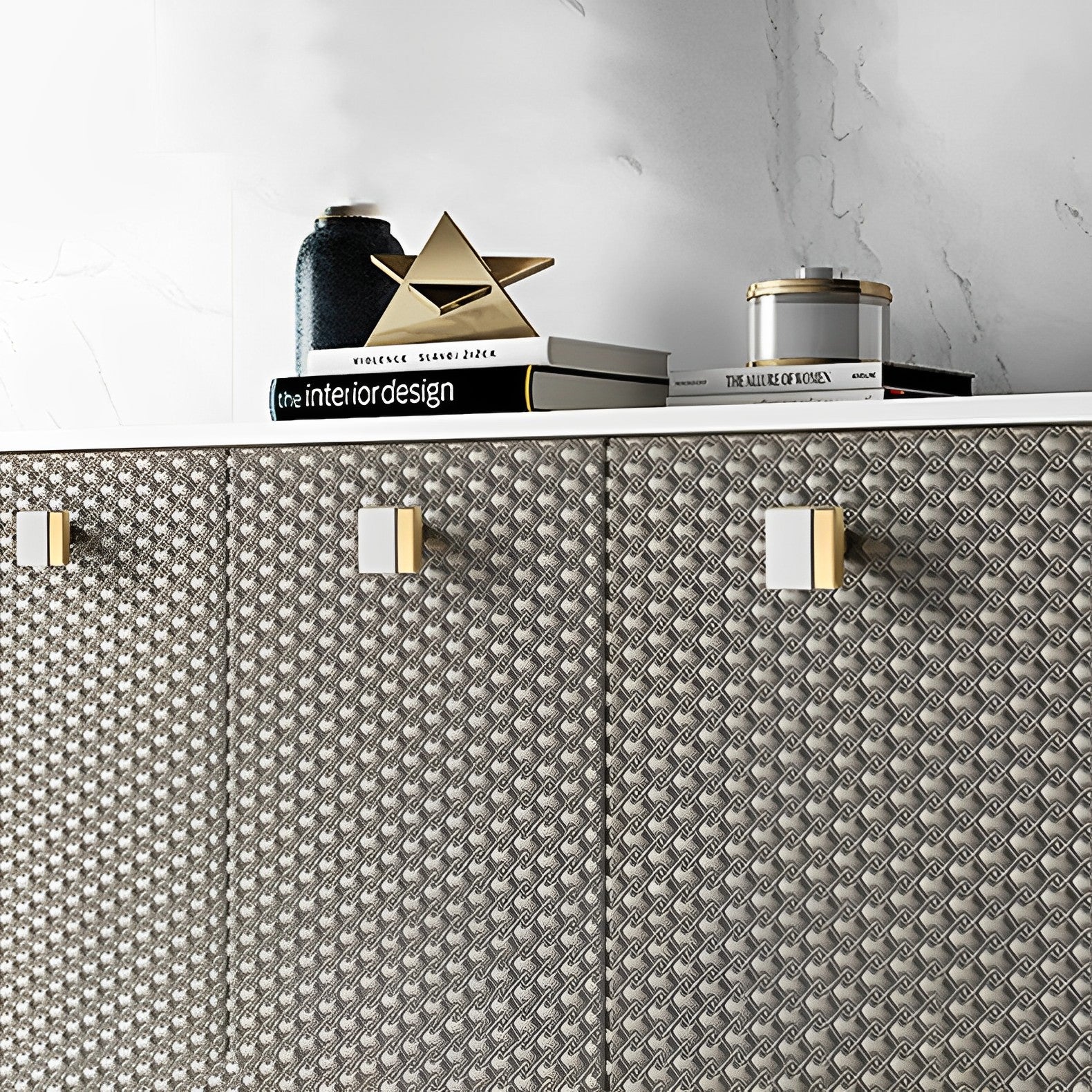 Zinc Alloy Modern Gold Black Chrome Kitchen Handles