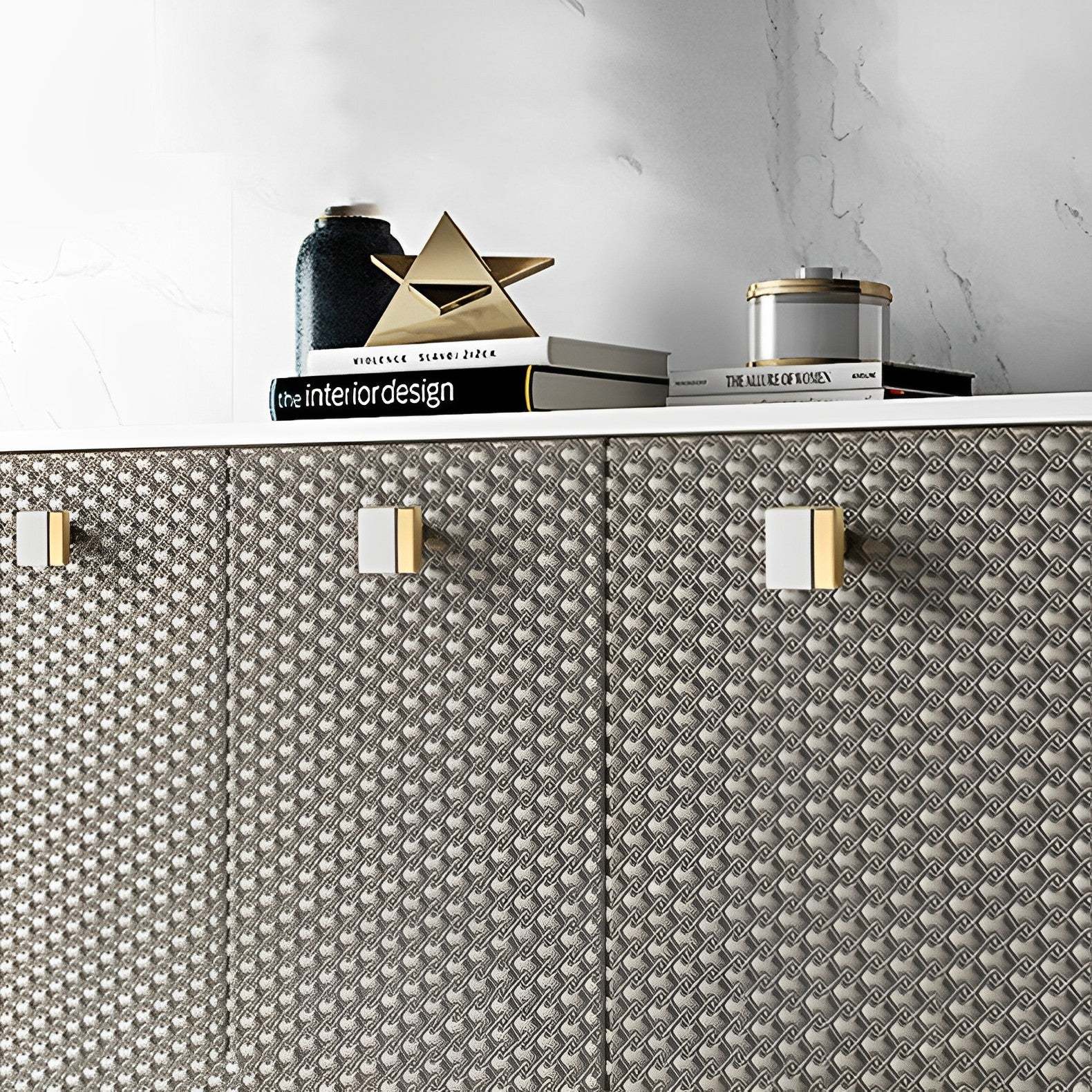 Zinc Alloy Modern Gold Black Chrome Kitchen Handles