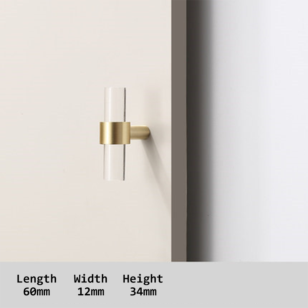 Clear Acrylic Cabinet Pulls Crystal Drawer Knob Pull Dresser Handles -Homdiy