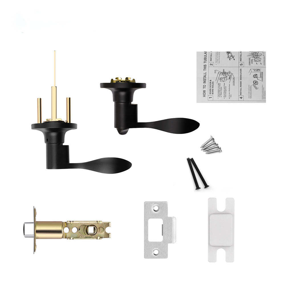 Privacy Door Lever Locking Door Handle Set for Bedroom & Bathroom Doors -Homdiy