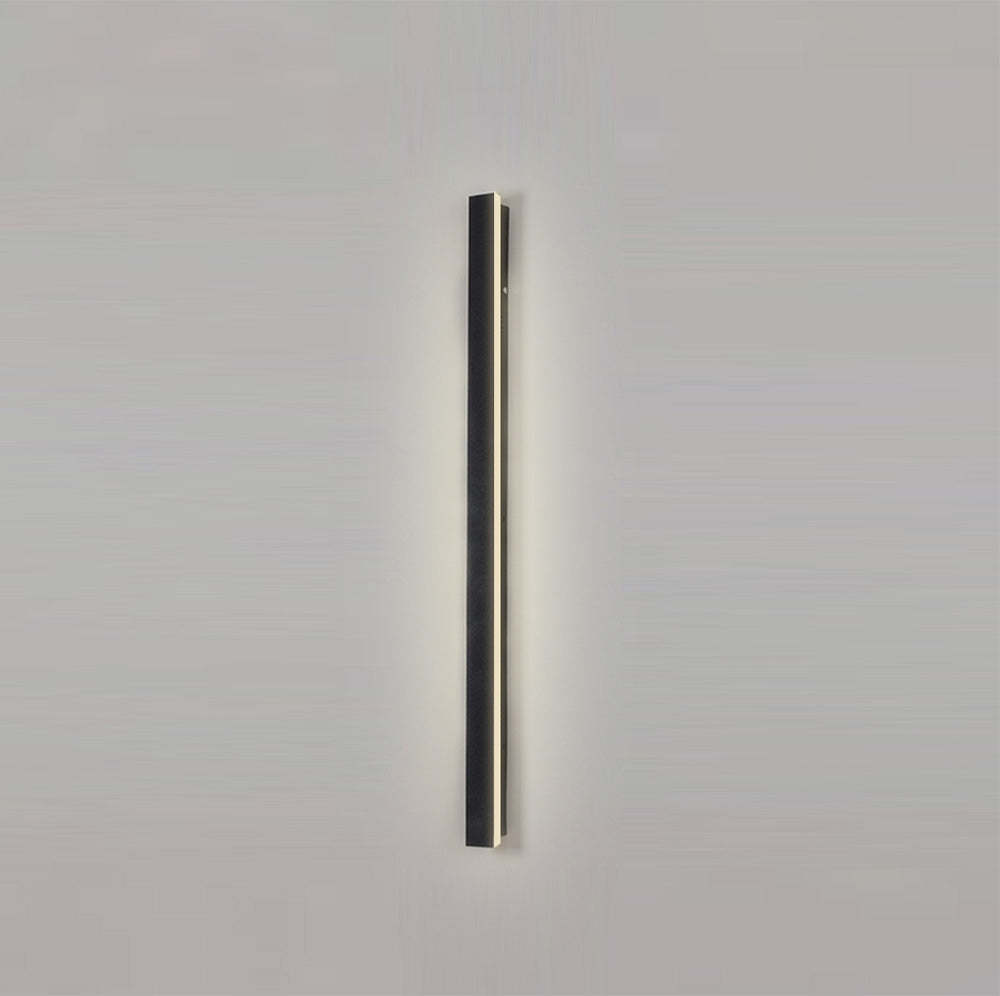 IP65 Modern Industrial Long Acrylic Black LED Outdoor Wall Lights