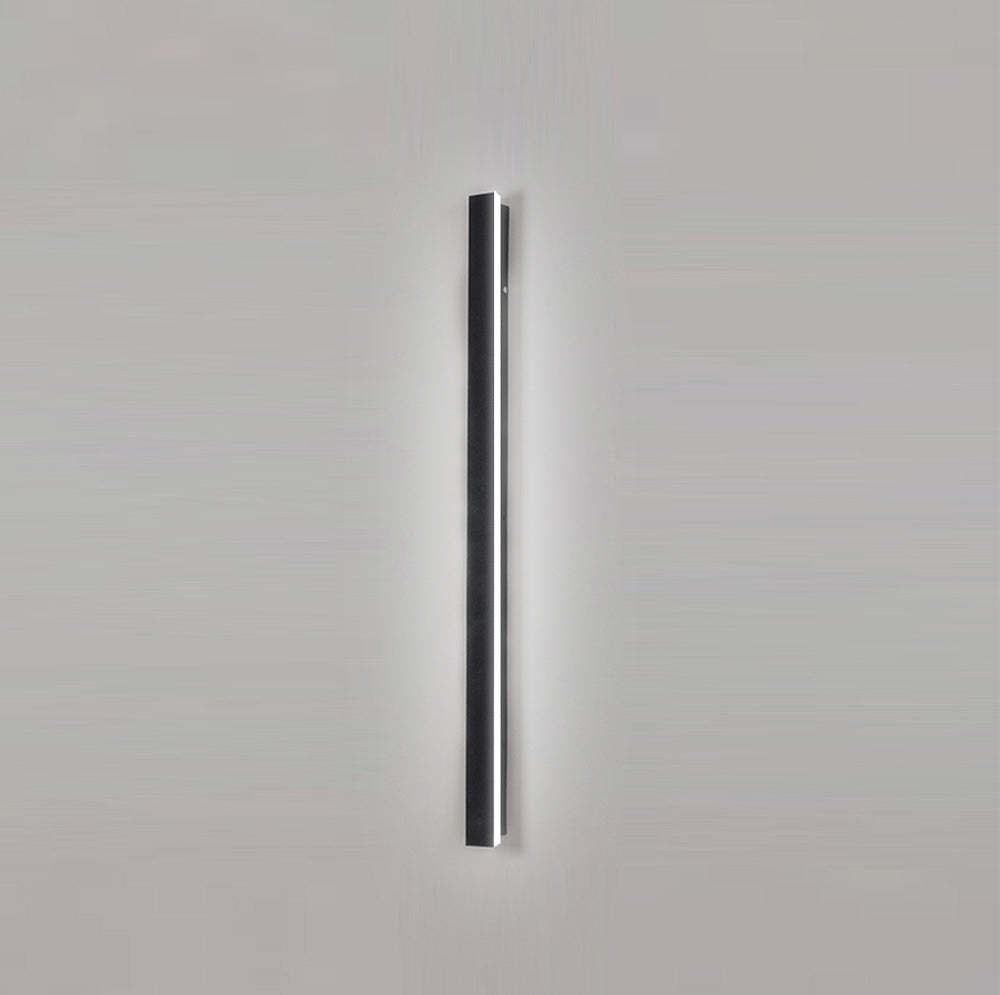 IP65 Modern Industrial Long Acrylic Black LED Outdoor Wall Lights