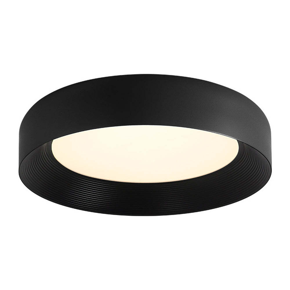 Round LED Black Metal Ceiling Lamp Flush Mount Ceiling Light -Homdiy