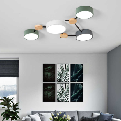 Modern Branch Multi-Head Iron LED Ceiling Light for Bedroom