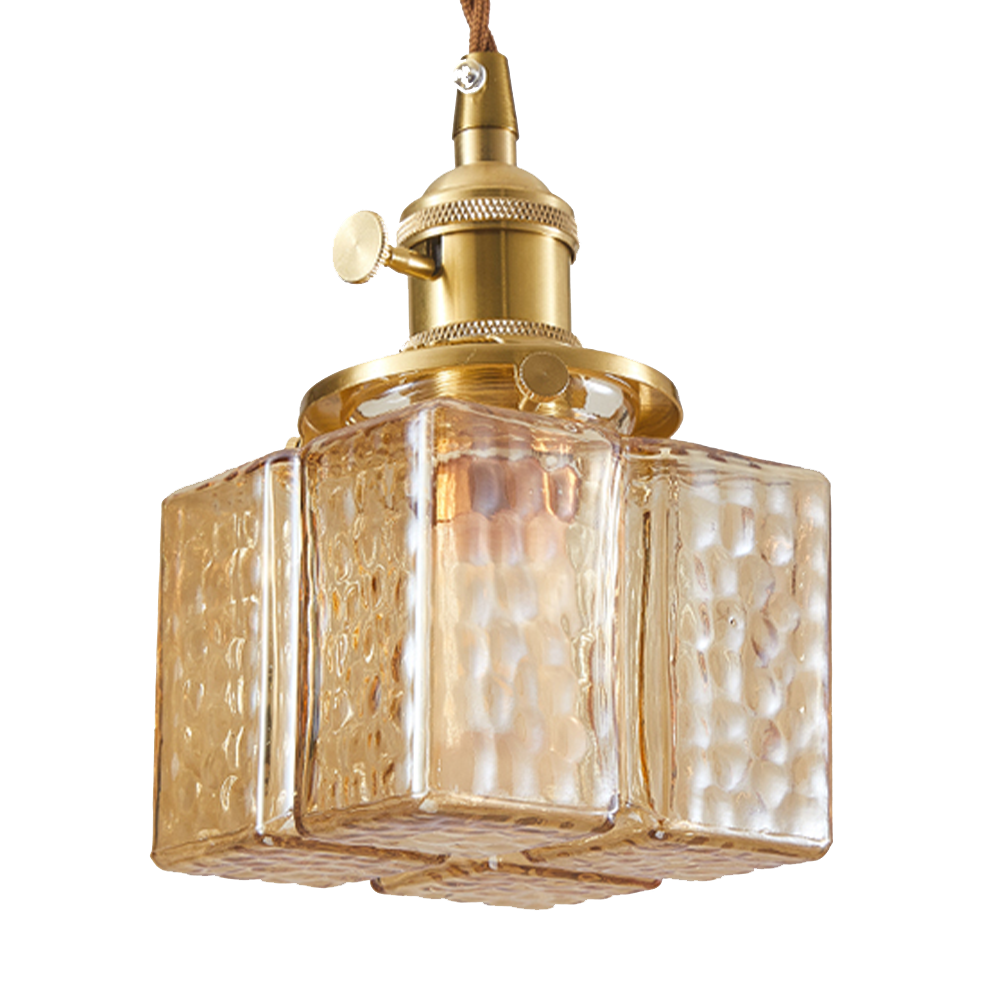 Vintage Glass Clear Dining Room Pendant Light -Homdiy