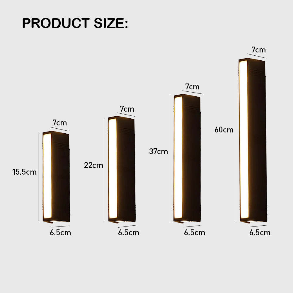 Super Bright Long Tube LED Outdoor Wall Light