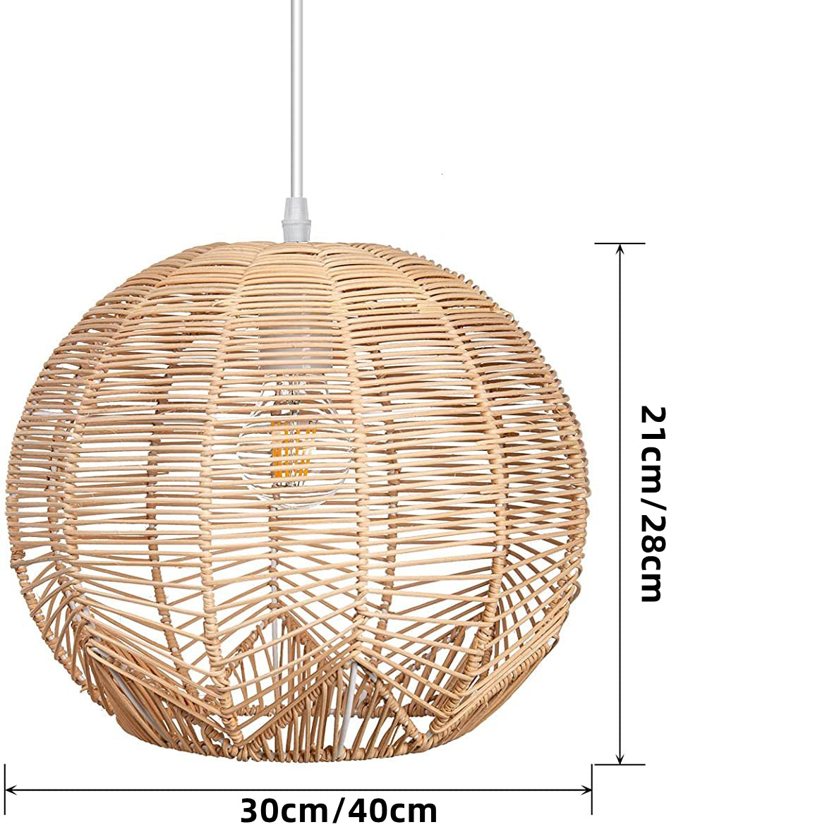 Global Rattan Hanging Ceiling Light Kitchen Island Pendant Lampshade -Homdiy