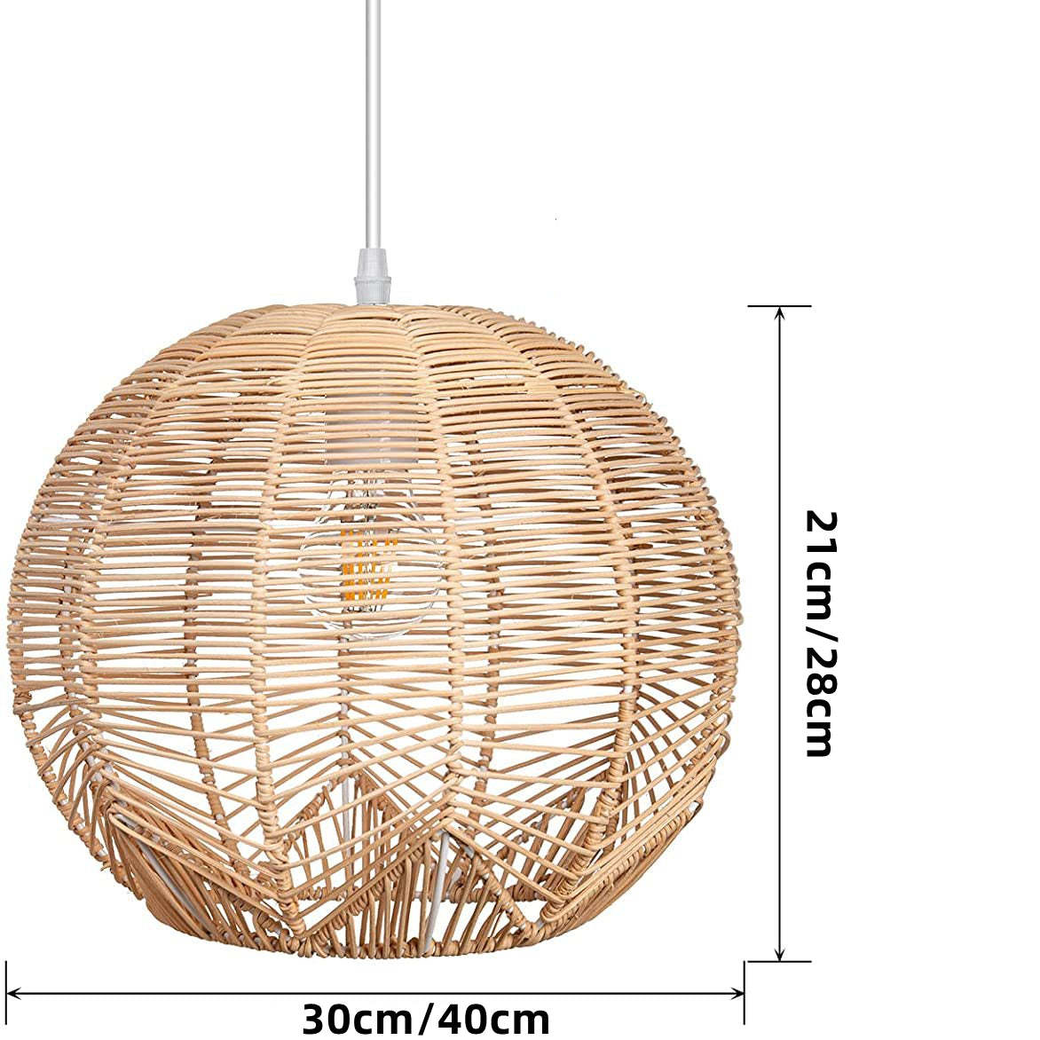 Global Rattan Hanging Ceiling Light Kitchen Island Pendant Lampshade -Homdiy
