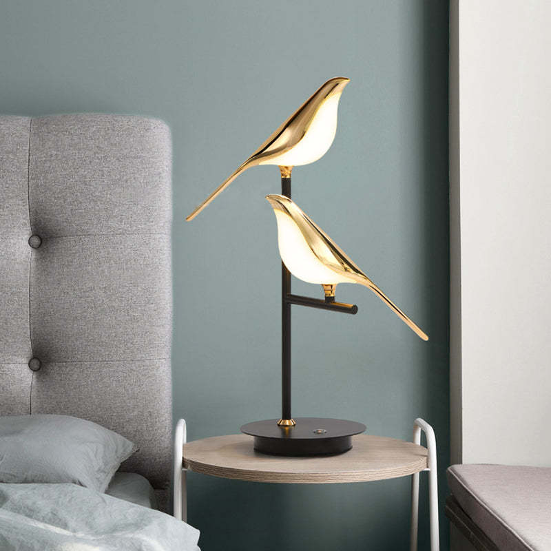 Electroplating Golden Bird Table Lamp for Bedroom -Homdiy