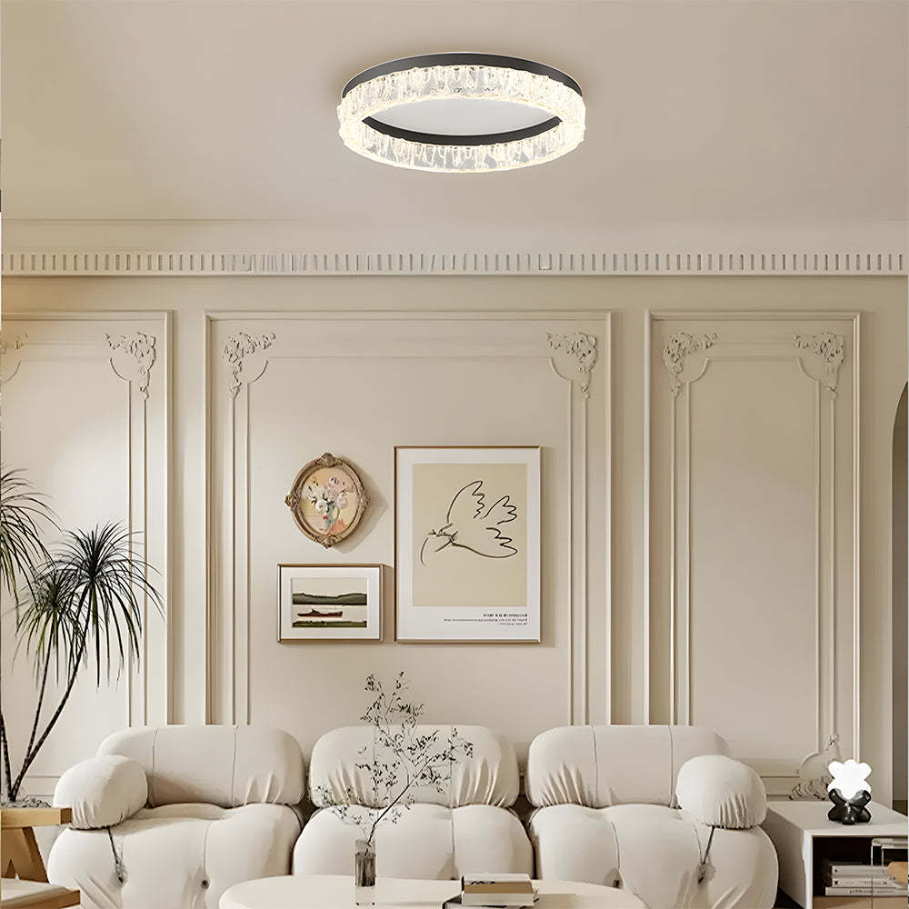 Modern Round Crystal LED Ceiling Light Fixtures