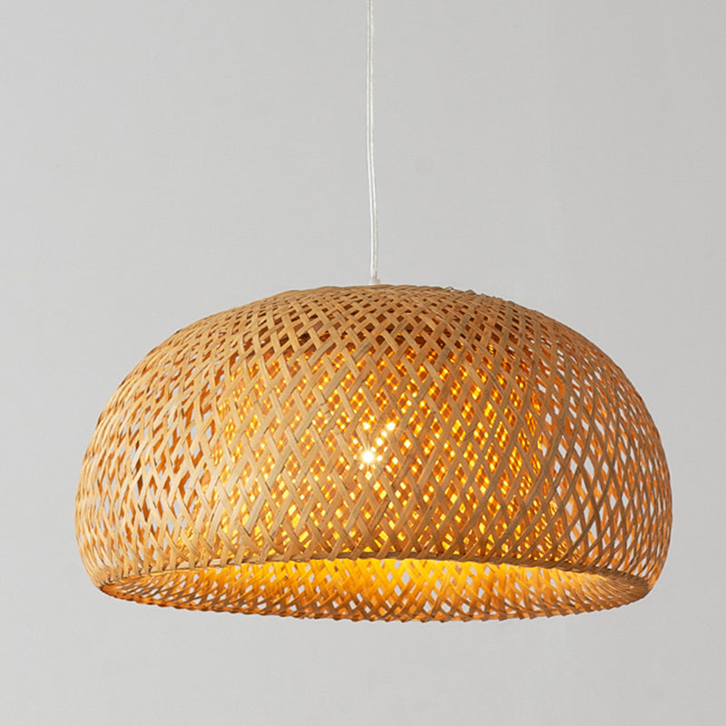 Homdiy Pendant Light Hand-woven Bamboo Art Drop Light