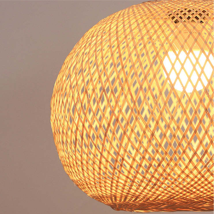 Decorative Bamboo Pendant Lamp Shade Handwoven Pendant Lamps -Homdiy