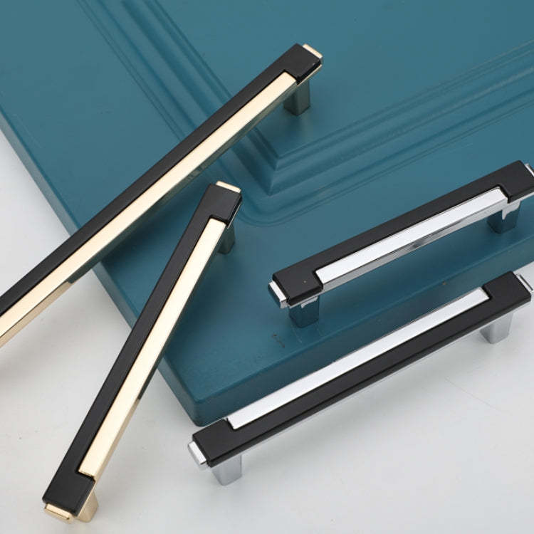 Zinc Alloy Modern Gold Black Chrome Kitchen Handles