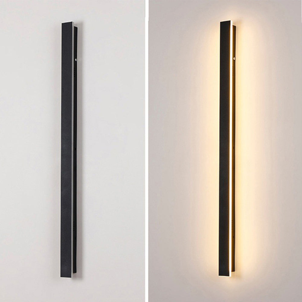 IP65 Modern Industrial Long Acrylic Black LED Outdoor Wall Lights
