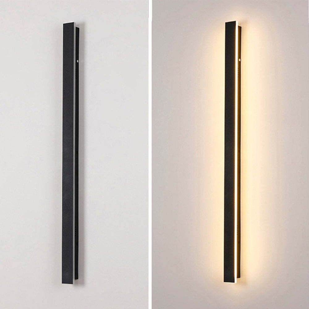 IP65 Modern Industrial Long Acrylic Black LED Outdoor Wall Lights