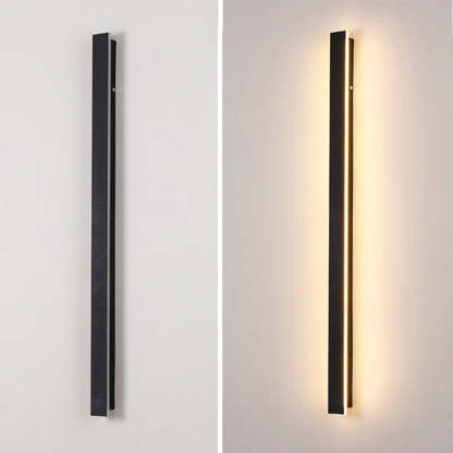 IP65 Modern Industrial Long Acrylic Black LED Outdoor Wall Lights