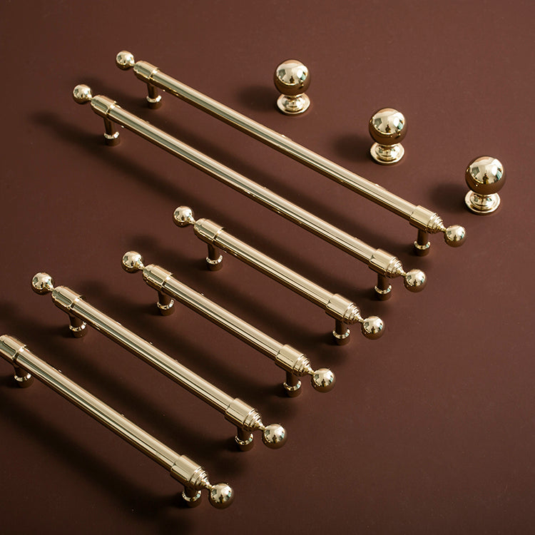 Long Brushed Brass Barn Bar Gold Cabinet Handles And Door Pulls -Homdiy