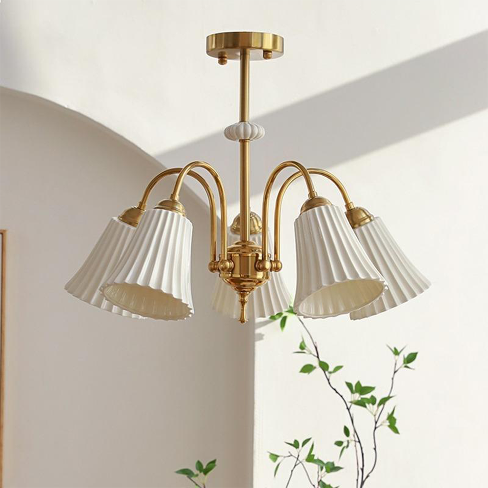 Medieval Ceramic Trumpet Chandelier -Homdiy