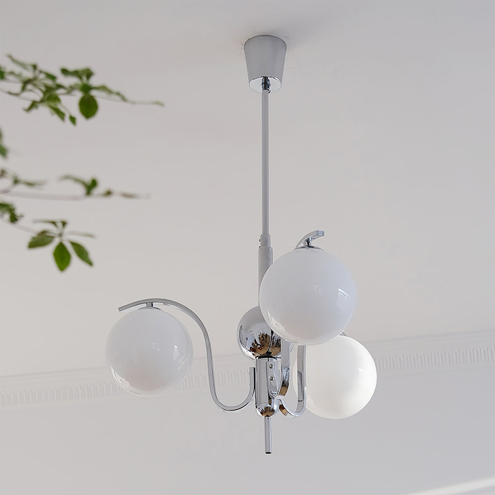 Vintage Bauhaus Glass Chandelier -Homdiy