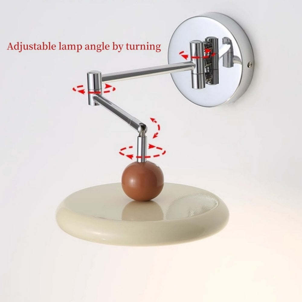 Modern Wood Swing Arm Wall Light For Decor -Homdiy