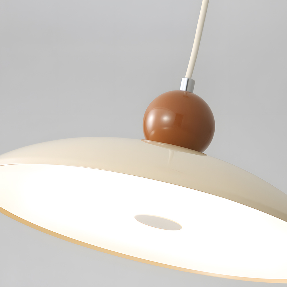 Scandi-Style Cream Minimalist Acrylic Pendant Light