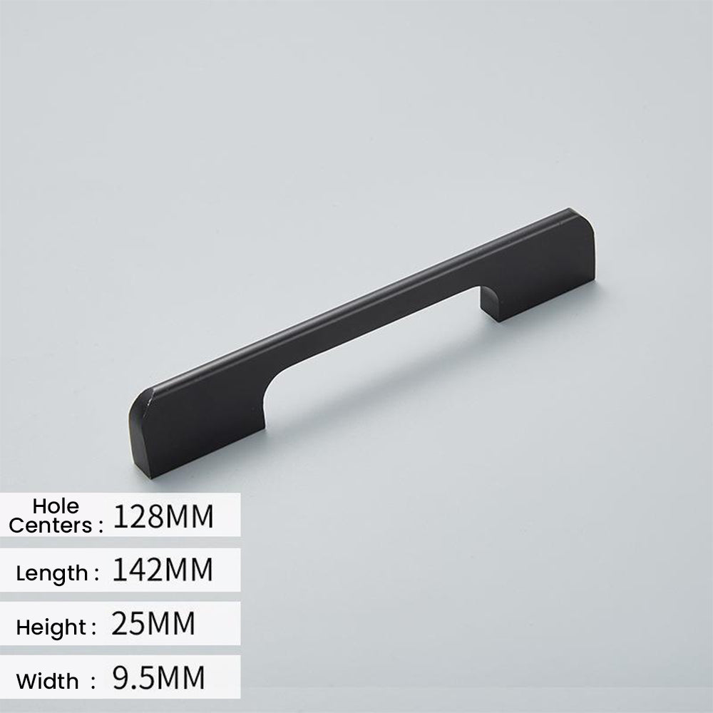 Solid Aluminum Alloy Modern Black Long Cabinet and Drawer Handles