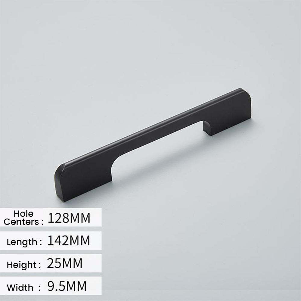 Solid Aluminum Alloy Modern Black Long Cabinet and Drawer Handles