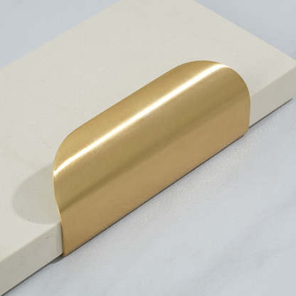 Modern Simple Gold Brass Finger Cabinet Pulls