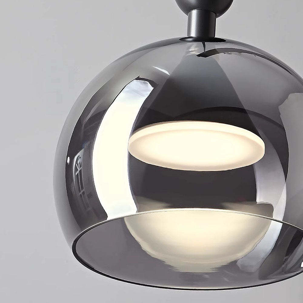 Nordic Black Glass LED Kitchen Island Pendant Light -Homdiy