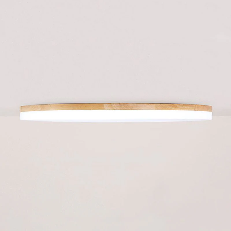 Round Wood Acrylic LED Bedroom Ceiling Lights