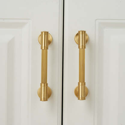 Modern French Solid Brass Cabinet Handles