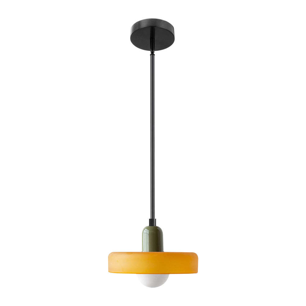 Modern Bauhaus Stained Glass Rod Pendant Light -Homdiy