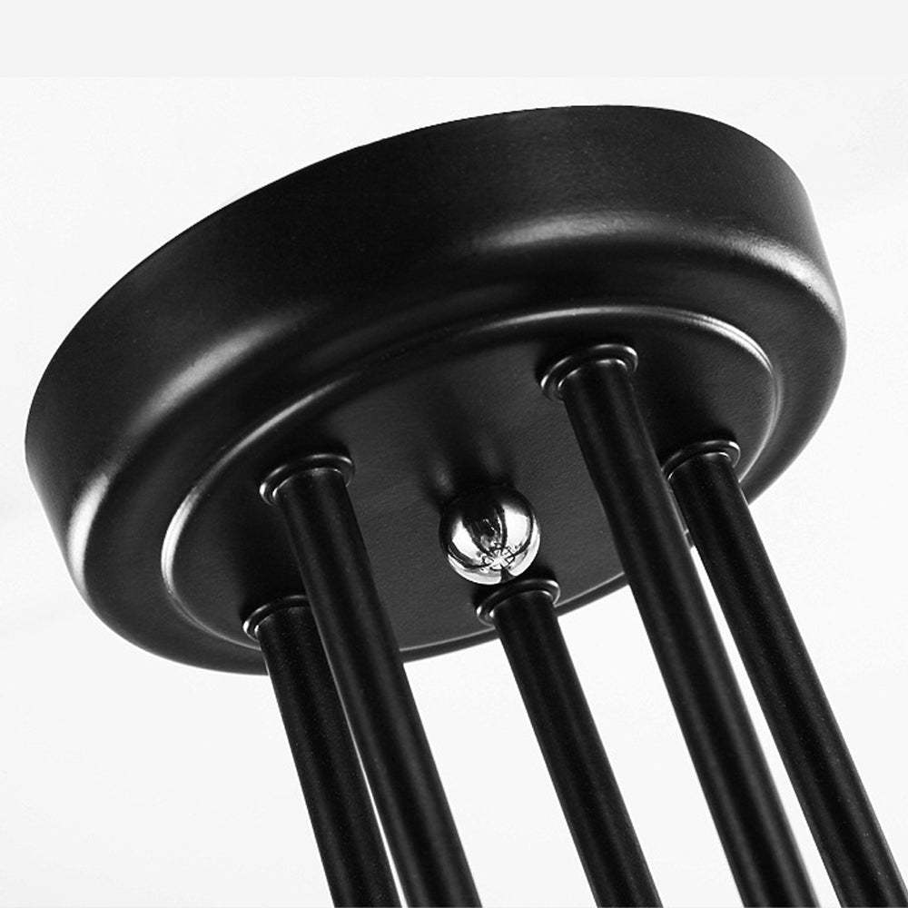 Industrial Sputnik Black Chandelier -Homdiy