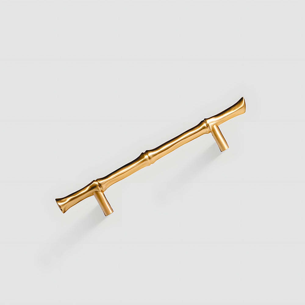 Bamboo Modern Brass Cabinet Handles