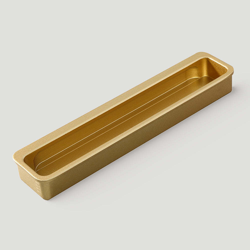 Recessed cabinet pull gold cabinet handles kitchen hidden drawer pulls | Goldenwarm