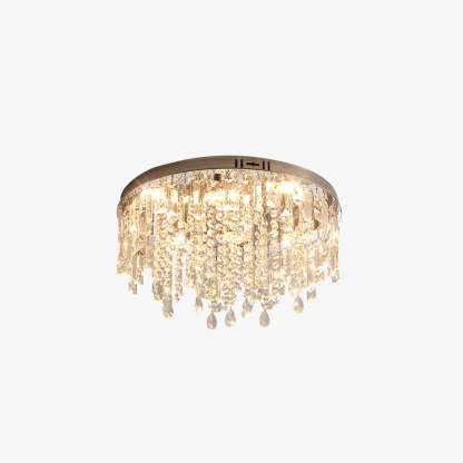 Modern Glam Crystal LED Flush Mount Ceiling Light