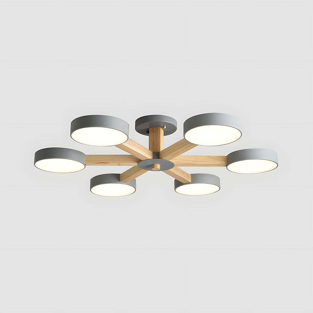 Nordic Multi-Ring LED Ceiling Light for Living Room