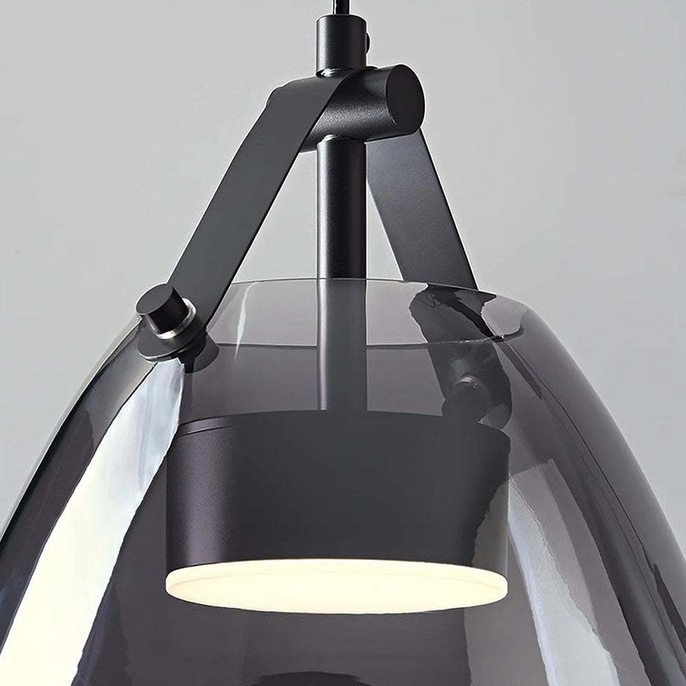 Nordic Black Glass LED Kitchen Island Pendant Light -Homdiy