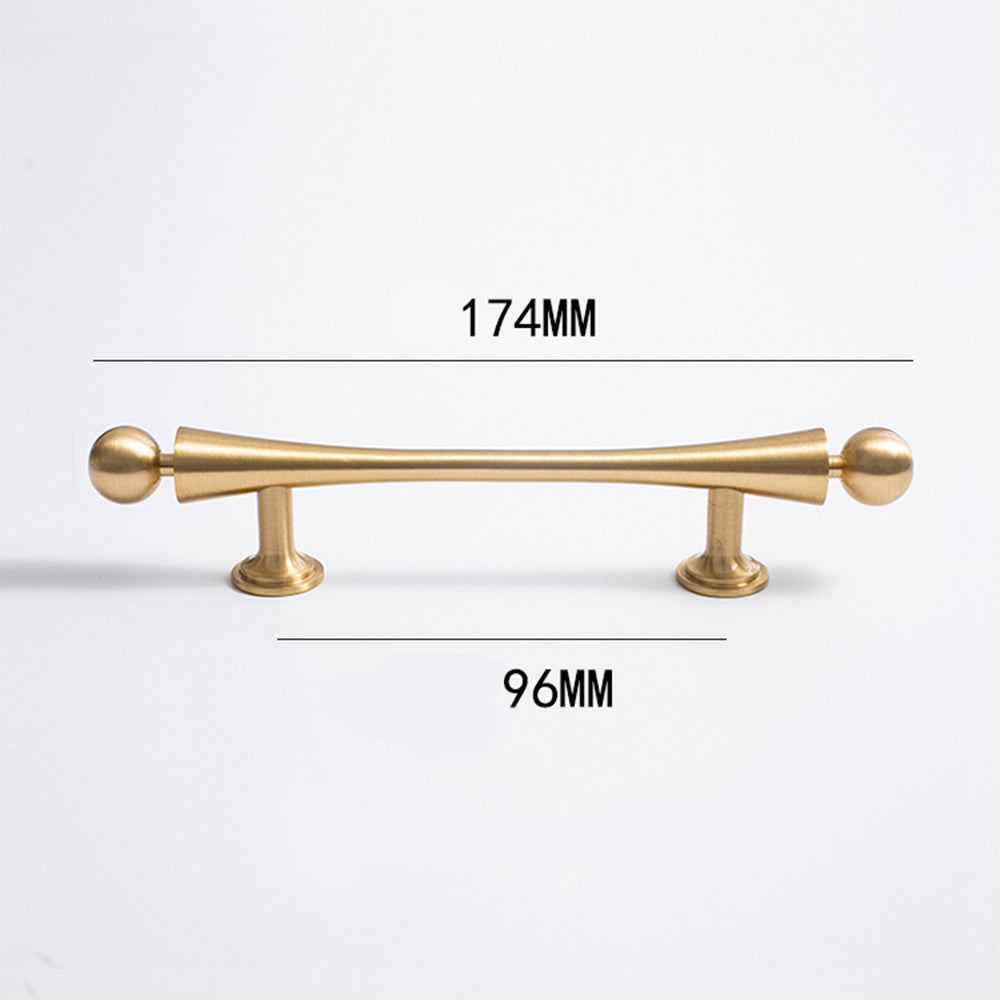 Modern Scroll-Inspired Brass Cabinet Pulls