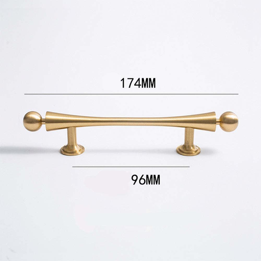 Modern Scroll-Inspired Brass Cabinet Pulls
