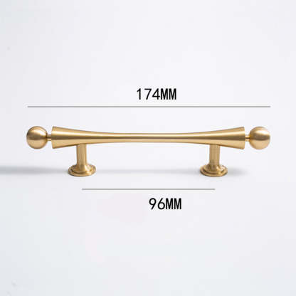 Modern Scroll-Inspired Brass Cabinet Pulls