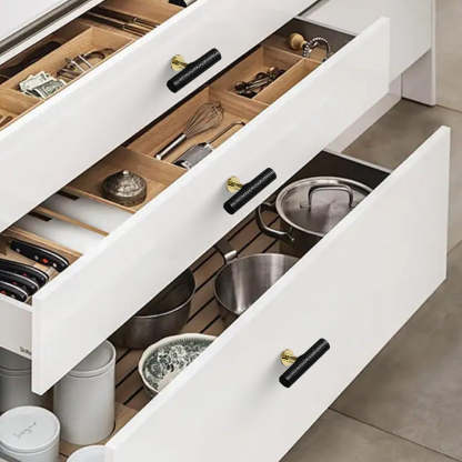 Leather Drawer Pulls Handles Wardrobe Dresser Knobs