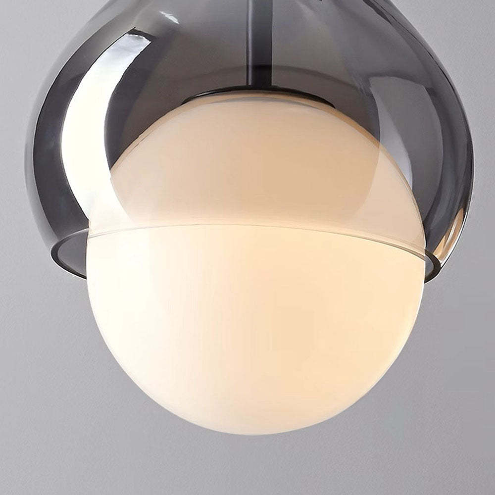 Nordic Black Glass LED Kitchen Island Pendant Light -Homdiy